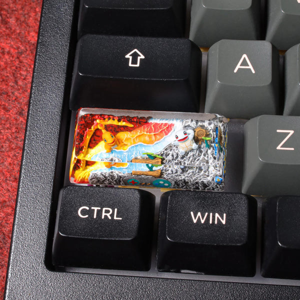 Pikachu & Squirtle Pokémon Shift Keycap