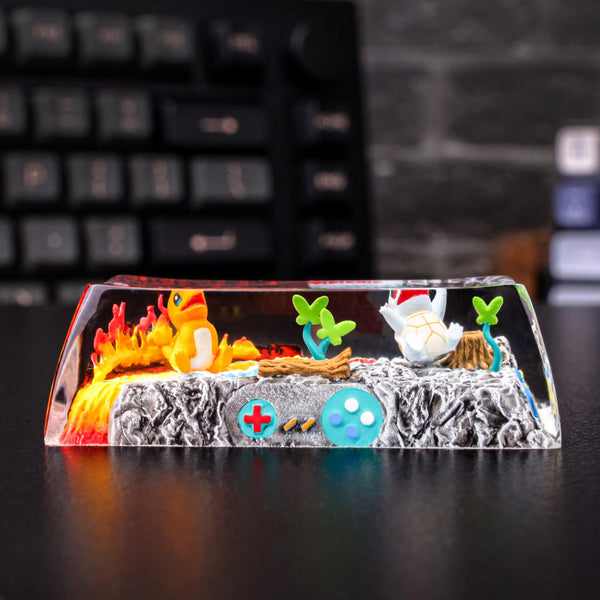 Pikachu & Squirtle Pokémon Shift Keycap