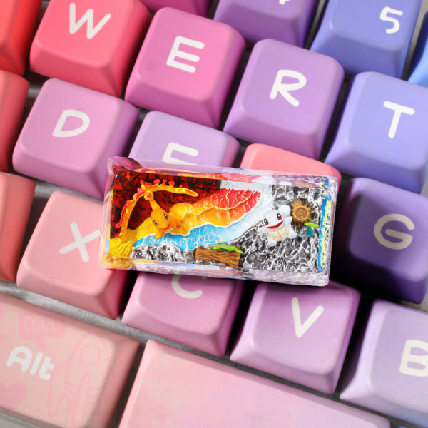 Pikachu & Squirtle Pokémon Shift Keycap