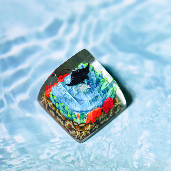 Manta Ray Coral Reef Keycap