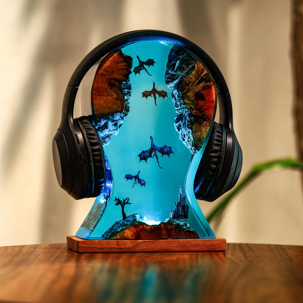 Fire and Ice Dragon Night Light & Headphone Stand