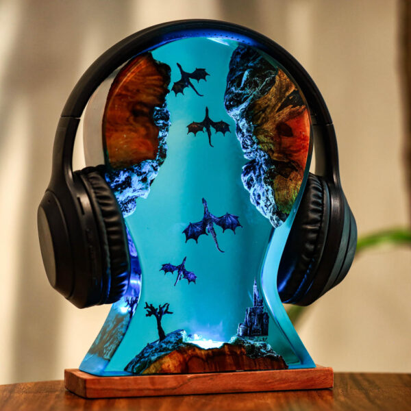 Fire and Ice Dragon Night Light & Headphone Stand