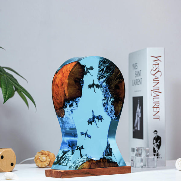 Fire and Ice Dragon Night Light & Headphone Stand