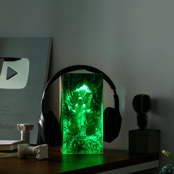 Jesus Resin Wood Night Lights & Headphone Stand