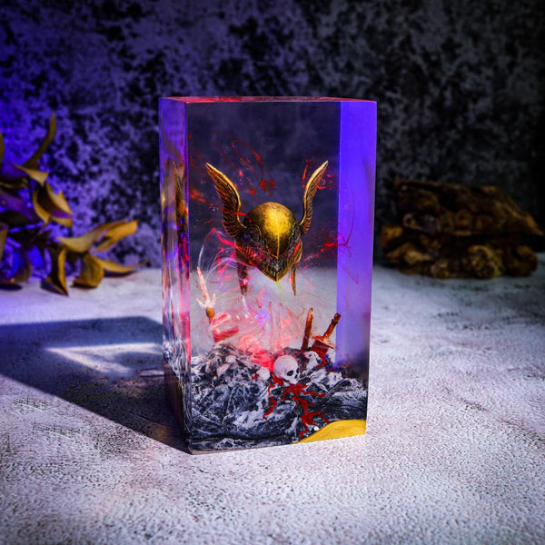 Malenia's Helmet from Elden Ring Epoxy Night Light
