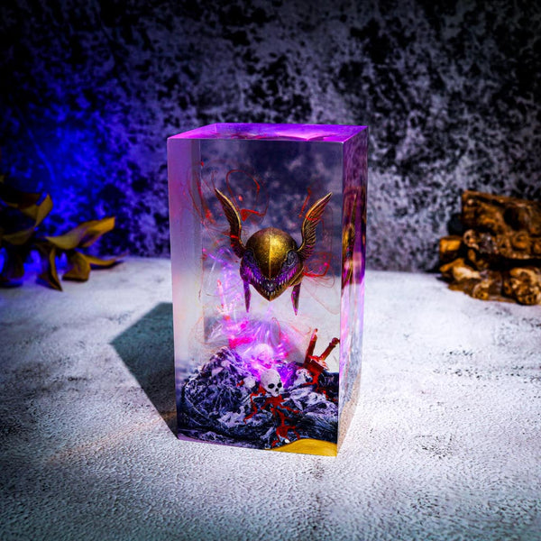 Malenia's Helmet from Elden Ring Epoxy Night Light
