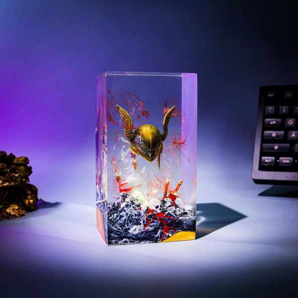 Malenia's Helmet from Elden Ring Epoxy Night Light
