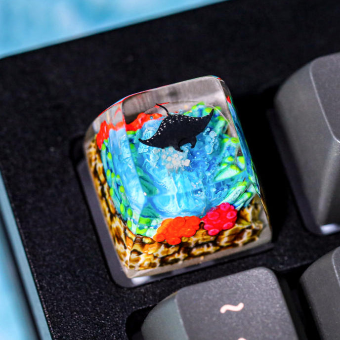 Manta Ray Coral Reef Keycap