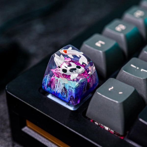 Purple Koi Artisan Keycap