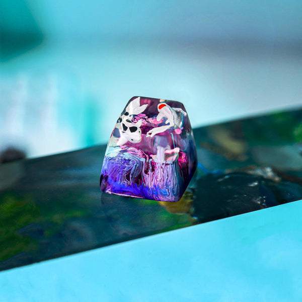 Purple Koi Artisan Keycap