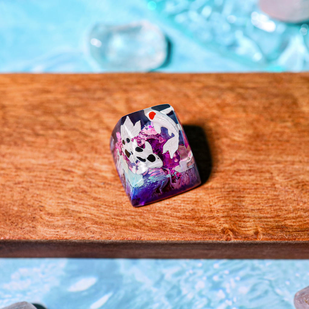Purple Koi Artisan Keycap