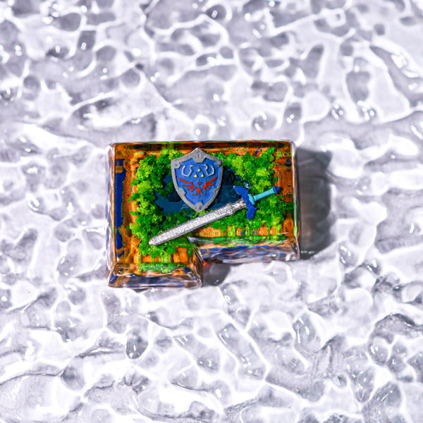 Zelda Hylian Shield and Master Sword Shift/Enter Keycap