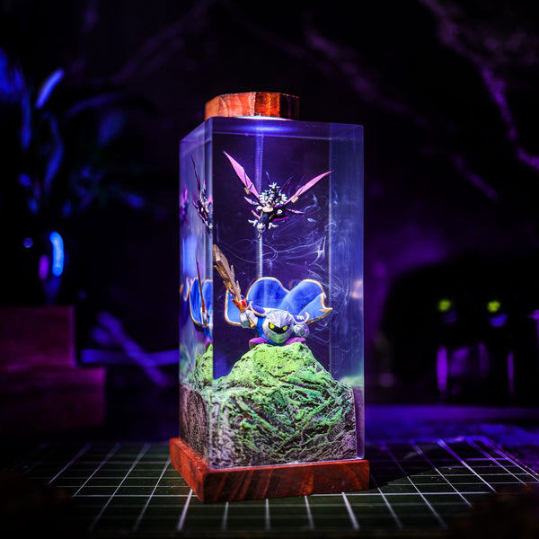 Kirby Air Riders Meta Knight Shadow Star 3D Diorama Lamp