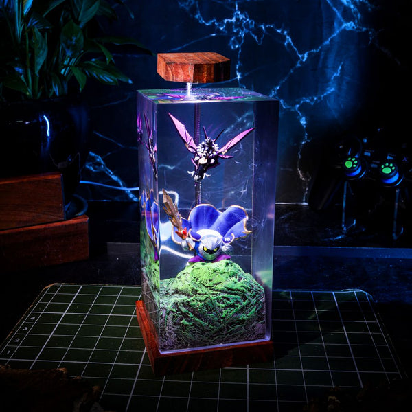 Meta Knight Shadow Star Epoxy Resin Lamp