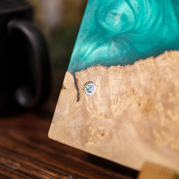 Blue Walnut Epoxy Resin Cheese Tray