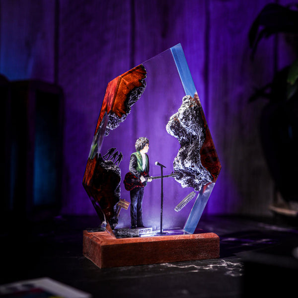 Bob Dylan Epoxy Lamp