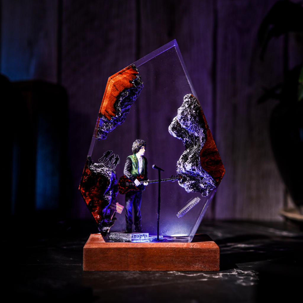Bob Dylan Epoxy Lamp