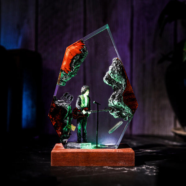 Bob Dylan Epoxy Lamp