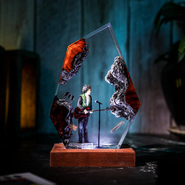 Bob Dylan Epoxy Lamp