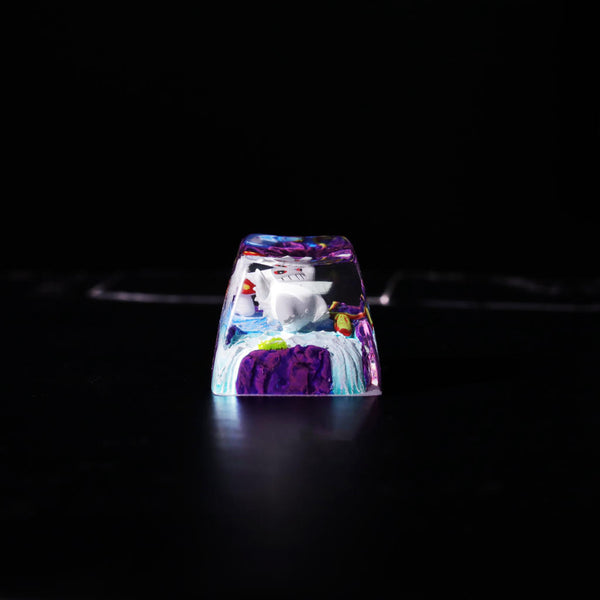 Creepy White Gengar Pokémon Keycap