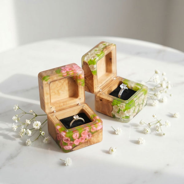 Daisy Flower Ring Box