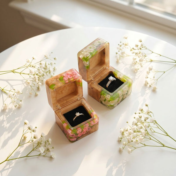 Daisy Flower Ring Box