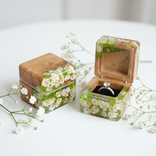 Daisy Flower Ring Box