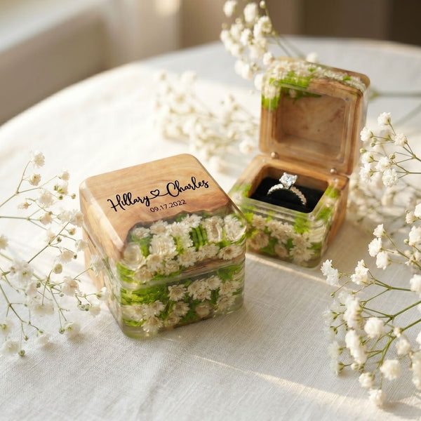 Daisy Flower Ring Box