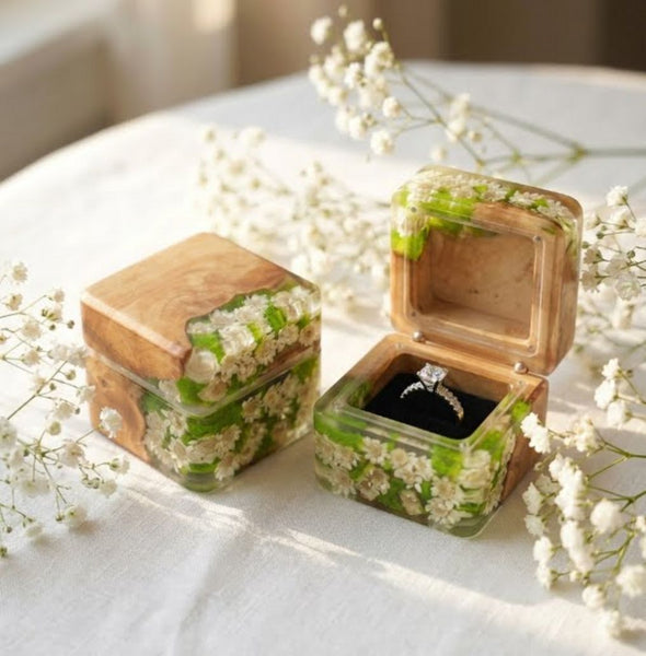Daisy Flower Ring Box