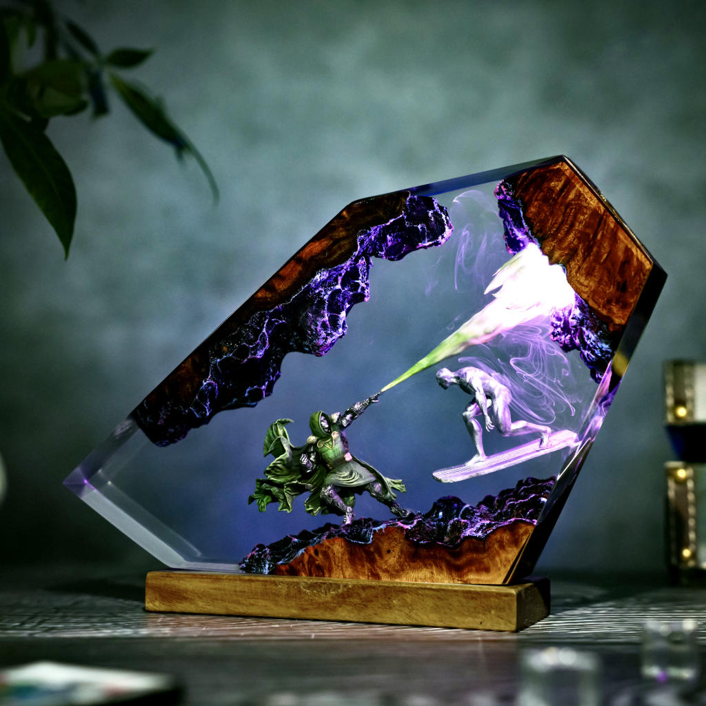 Doctor Doom vs Silver Surfer Marvel Lamp