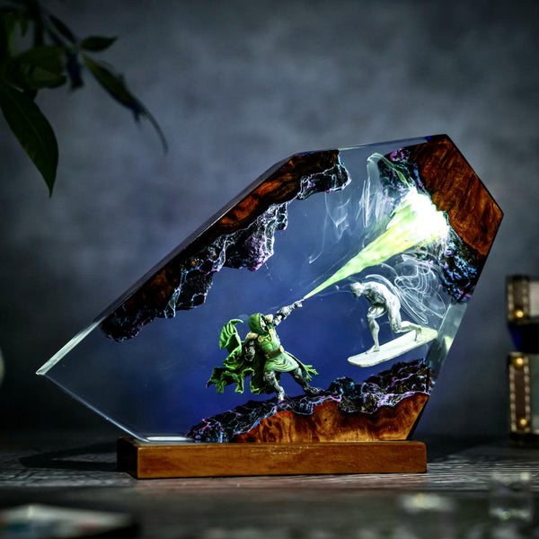 Doctor Doom vs Silver Surfer Marvel Lamp