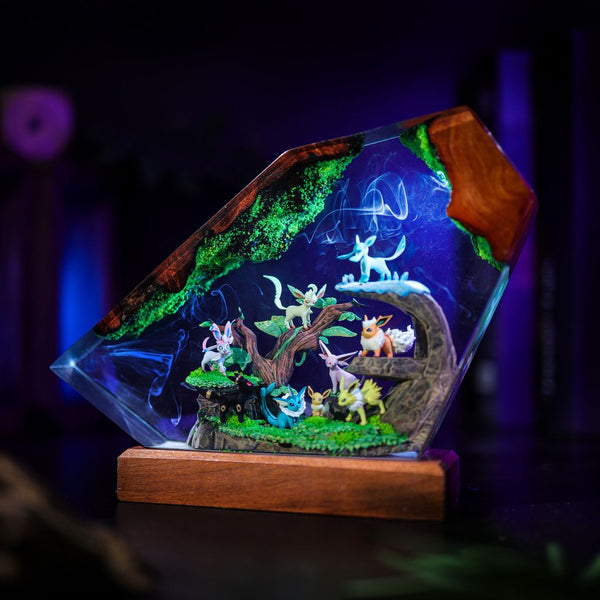 Eevee Evolution Family Pokémon Resin Light