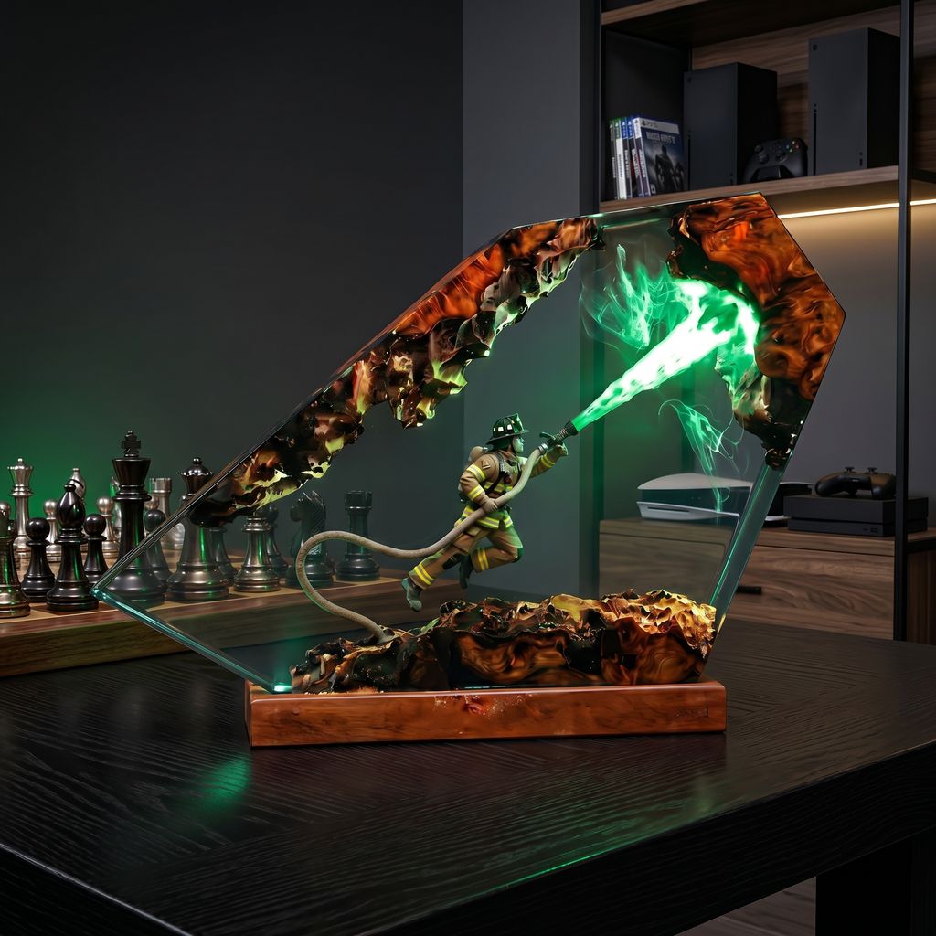 Firefighter Resin Lamp Ver 1