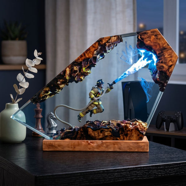 Firefighter Resin Lamp Ver 1