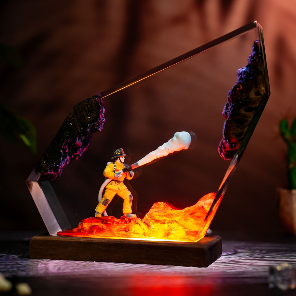 Firefighter Resin Lamp Ver 1