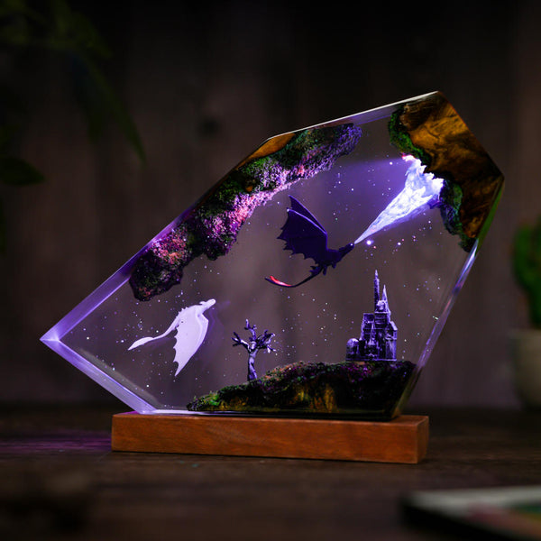 Flying Toothless and Light Fury Lamp Ver 2