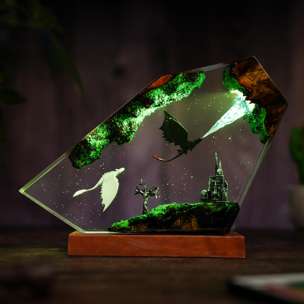 Flying Toothless and Light Fury Lamp Ver 2