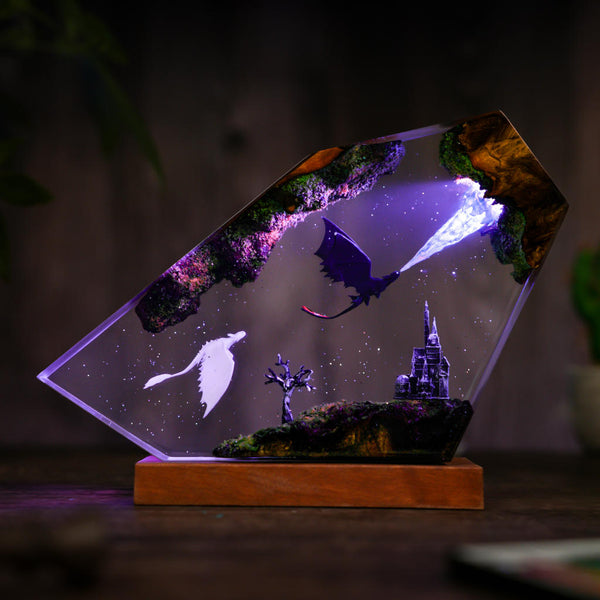 Flying Toothless and Light Fury Lamp Ver 2
