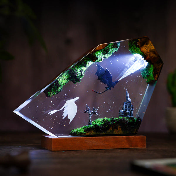 Flying Toothless and Light Fury Lamp Ver 2