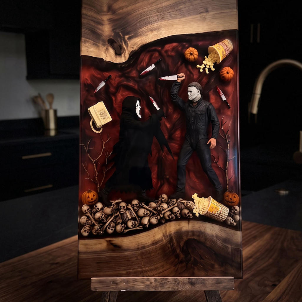 Ghostface vs Michael Myers Halloween Serving Board