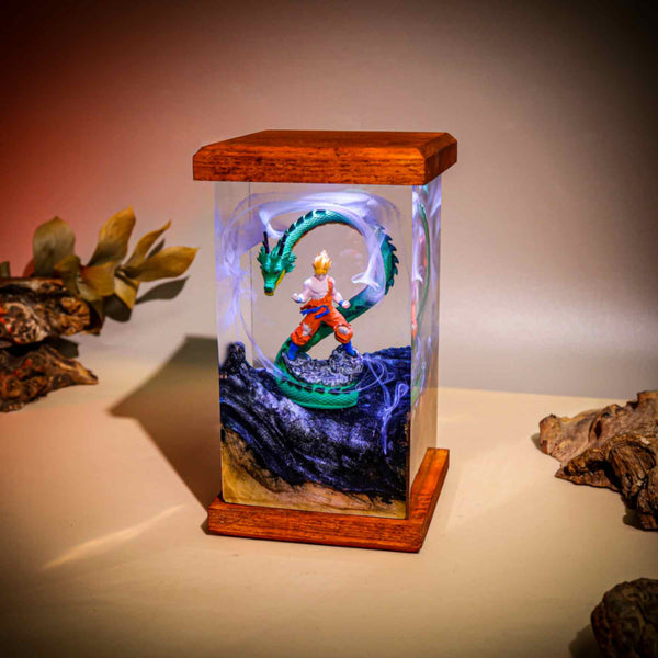 Goku and Shenron Dragon Ball Epoxy Lamp