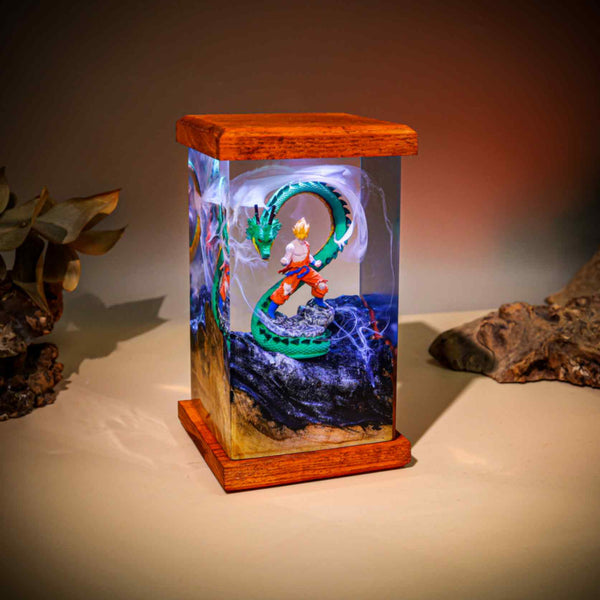 Goku and Shenron Dragon Ball Epoxy Lamp