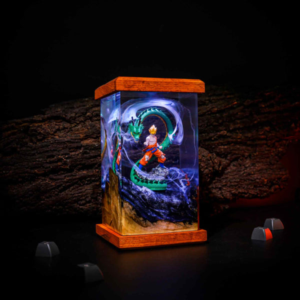 Goku and Shenron Dragon Ball Epoxy Lamp