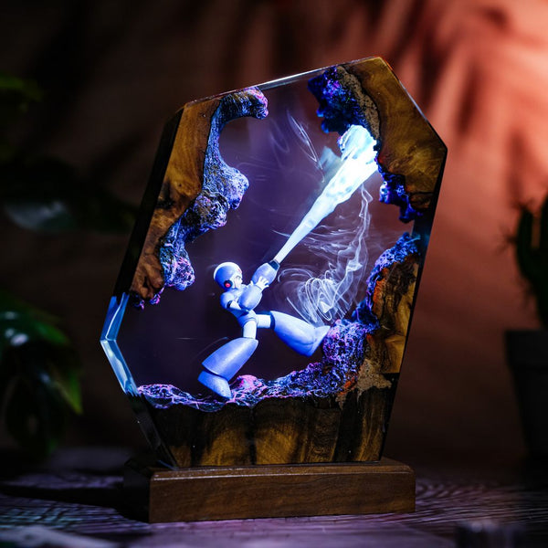 Mega Man Blue Bomber Epoxy Lamp
