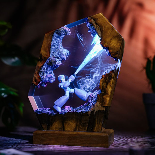 Mega Man Blue Bomber Epoxy Lamp