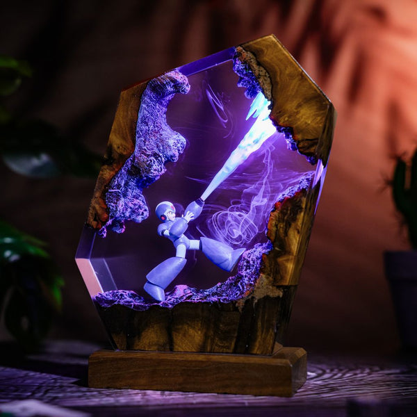 Mega Man Blue Bomber Epoxy Lamp