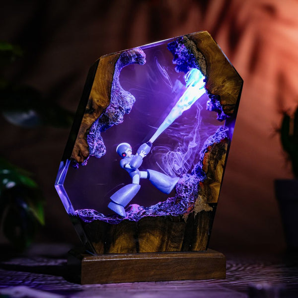 Mega Man Blue Bomber Epoxy Lamp