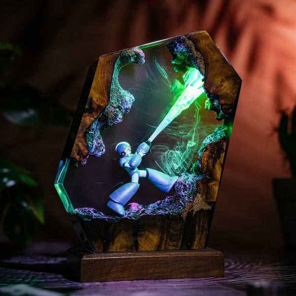 Mega Man Blue Bomber Epoxy Lamp