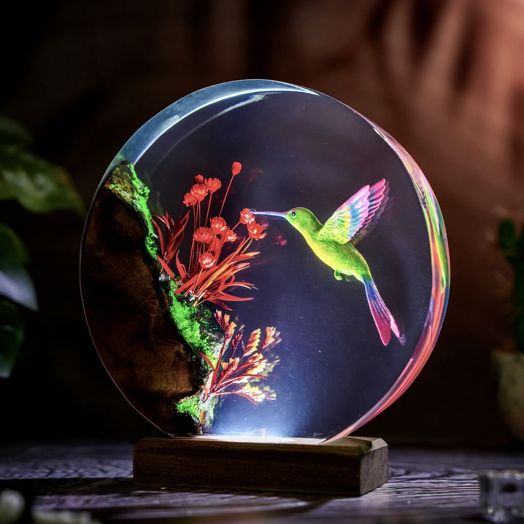 Hummingbird Round Night Light