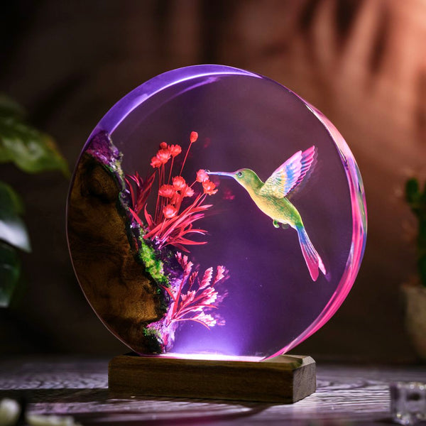 Hummingbird Round Night Light